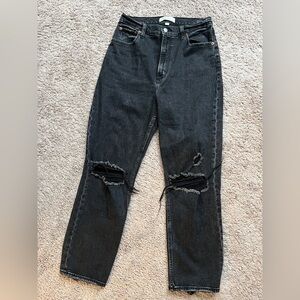 Abercrombie & Fitch Black Ankle Straight Leg Jeans Curve Love 8R